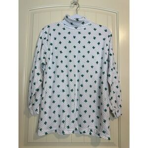 Vintage Nutcracker Womens Christmas Long Sleeve Turtle Neck Holly Festive sz 18W